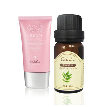 可拉拉茶树精油10ML+可拉拉多效修颜BB霜40ML 祛痘遮瑕组合