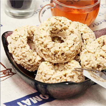 百草味 甜甜圈 白巧克力脆片【10包/盒装】230g*2盒
