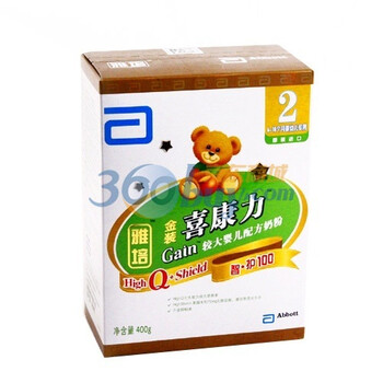 原装进口 雅培金装智护100（喜康力）奶粉2段 6-18个月 400g盒装