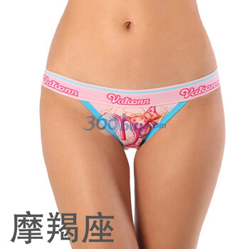 VATOONN花佃品色星座天使低腰纯棉印花性感女士小三角内裤NXZW11 摩羯座 L
