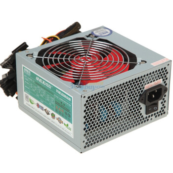 超频三（PCCOOLER）绿松石400节能版 额定250W 120mm风扇 主动式PFC电源 TU400W-12