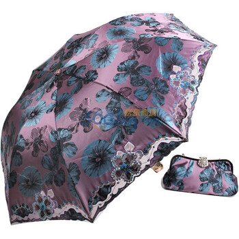 2012年新款 天堂伞 防紫外线 防晒 晴雨伞 310E溪柳水花 8号粉