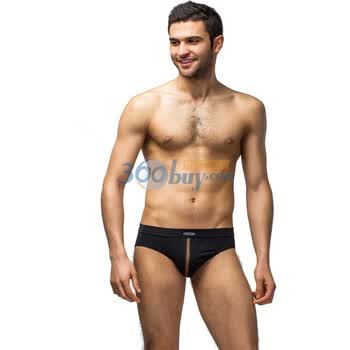 爱帝男士棉莫代尔三角裤0107202501 黑色 XXXL