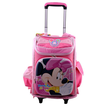 迪士尼/Disney 米奇米妮可拆式儿童减负拉杆书包 TR-M0414 三色可选 桃红色