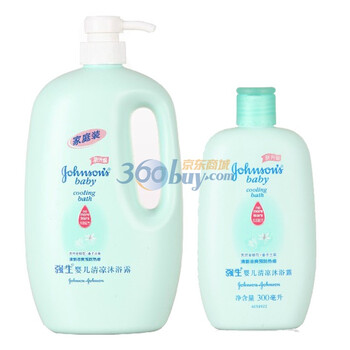 强生婴儿清凉沐浴露1000ml 赠 清凉沐浴露300ml 无泪配方