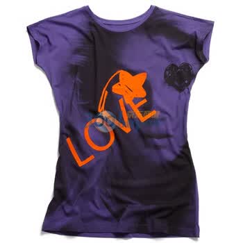 Giordano佐丹奴 T恤 女做你想做的烫金印花Big Tee 01391003 紫色 M