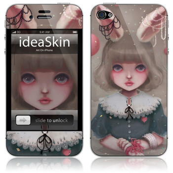 ideaskin 苹果apple iphone 4/4s 朱丽叶-气球与珍珠 机身贴膜 手机贴纸 保护套 皮肤 CJHA621738