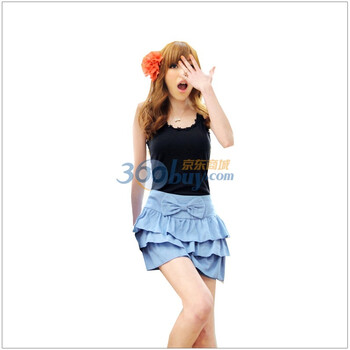 东京着衣 女装打底款织花肩带小可爱2000514 黑色 均码