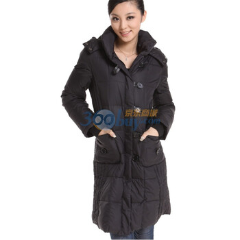 卡朱米 KAZHUMI 新款女装长款羽绒服 #2226 黑色 4XL(190/104A)