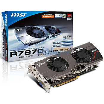 微星（MSI）R7870 Twin Frozr 2GD5/OC 2G/256bits 1050/4800 MHz DDR5 PCI-E显卡