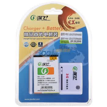 深飞电池（Ponfei）中兴U230 一电一充套装 适用于QA171/R750/U215/U232/U236/U600(LI3715T42P3H654251)