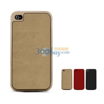 德鑫明 dexim DLA159Y iPhone 4 S 保护套 TPU+羊皮 手工制作 尽显高档奢华(卡其色)