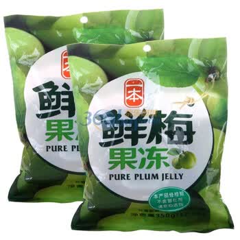 中国台湾E.Ben一本鲜梅果冻350g*2袋