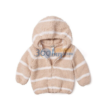 dave&bella 春款新品 超柔软可爱宝宝条纹外套/婴儿外套 139 驼色白色 100(4T)