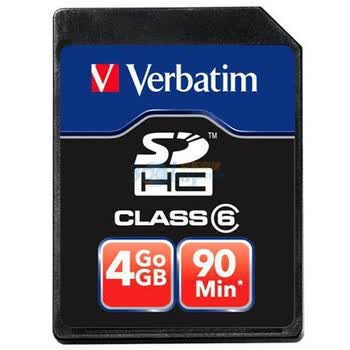 威宝（verbatim）HD Video SDHC 90min 4GB Class 6 (47266)