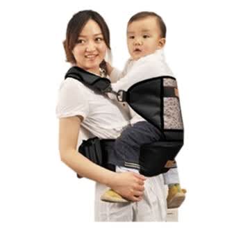 新品三美婴抱婴腰带/抱婴腰凳/婴儿背带 升级版四件套 （黑色）