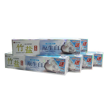 竹盐原生白牙膏145g 6支装