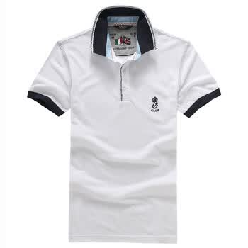 悟客良品WUUKEE 2012夏装精梳棉小皇冠绣花POLO衫 11PL55256 白色 XL