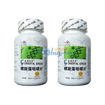 盛唐本草螺旋藻咀嚼片2瓶装0.5g*200片/瓶