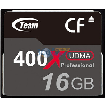 十铨科技（Team）16GB 400X CF存储卡（TG016G2NCFDX）