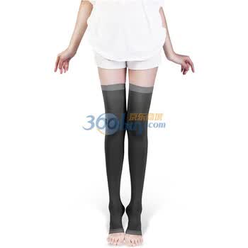 台湾原产FIRSTMIX 420D防静脉曲张袜 燃脂 睡眠袜 瘦腿袜 美腿袜子 S4209 黑色 均码