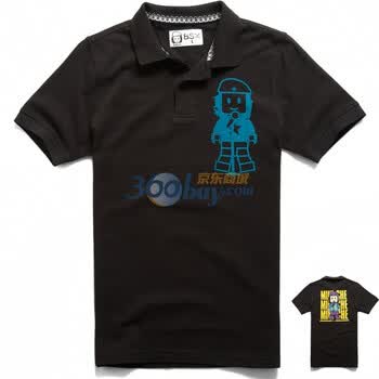 Giordano佐丹奴BSX Polo 男MINI CHE经典头像印花POLO 04011100 黑色 S