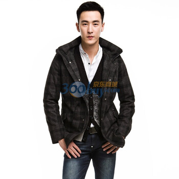 PEACEBIRD太平鸟男装冬季新品羽绒服80610446025 黑色 XXXL