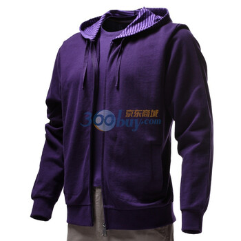 Giordano/佐丹奴外套男装时尚横间帽开胸卫衣01670544 紫色 XL
