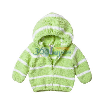 dave&bella 春款新品 超柔软可爱男女宝宝/婴儿服饰 条纹外套 139 浅绿白色 100(4T)