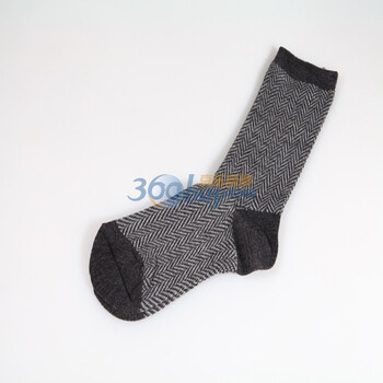蕾娜丝LENUS 日式纯色简单条纹短袜b7004 灰色 均码