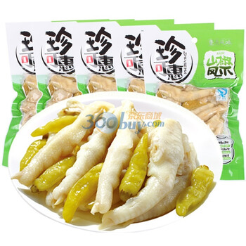珍可惠 重庆风味 山椒凤爪 泡椒鸡爪 香辣100g*5包