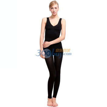 BISOUBISOU意大利360D防静脉曲张燃脂医用瘦腿裤 九分裤梦露系列秋冬厚款 美腿瘦身必备[BB090]黑色XL