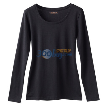 Giordano佐丹奴 女G-Warmer大圆领长袖智能暖衣 01511502 黑色 M