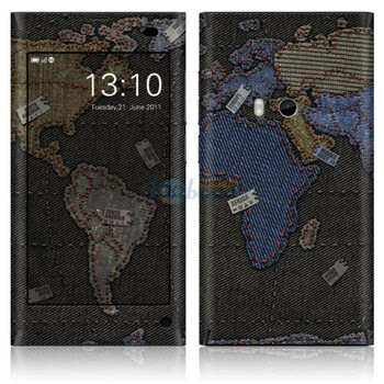 ideaSkin 诺基亚 N9 皮肤 牛仔裤的世界地图 手机 外壳保护套皮贴膜 BALA750481