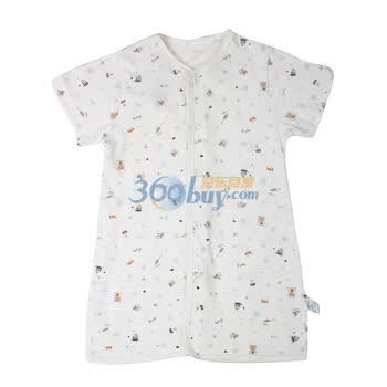 童泰 F1392 宝宝服饰 12春季新款纯棉半袖开衫睡衣 睡袍浴袍 婴儿童装内衣 蓝色 73码