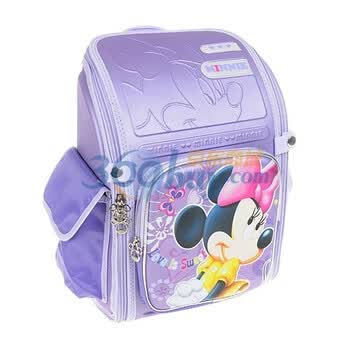 Disney/迪士尼 Mickey米奇/米妮卡通图案减负学生书包 双肩书包SM80238 深紫色