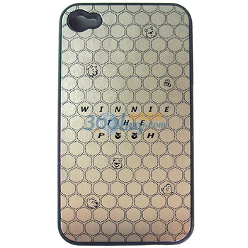 迪士尼（Disney） IPH4030411WD iPhone 4专用维尼金属贴片保护壳（赠iPhone 4磨砂型保护膜一张）