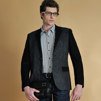 浪氏威尔lansiwear2011秋冬男士商务休闲单西西服LWAJS7070 黑色 54