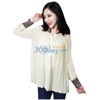 韩都衣舍 韩国2012春季新品春装女雪纺衬衫MQ1060 米色 均码