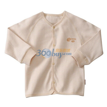 贝贝怡（bornbay） BB312 宝宝服 前开扣肚衣 婴儿童装内衣 杏色 90码
