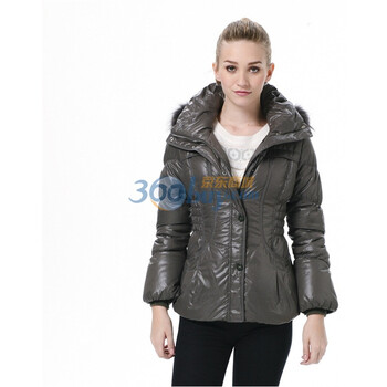 波司登 2011新款 羽绒服 女帽毛翻领修身时尚短款 BR2260 深灰色 185/104A(XXXL)