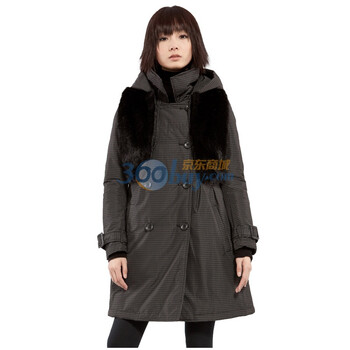 圣迪奥sdeer女装毛绒马甲带帽棉服1481940 黑色 L