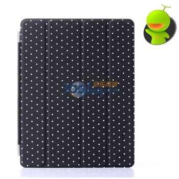 哈密瓜 (Hamimelon) HM8007 ipad2半套 前盖 波点屏幕保护盖 两种支架角度 smart cover 黑