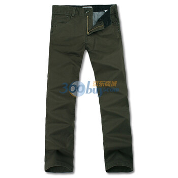 OBM2012春装新款韩版修身男士休闲裤百搭款长裤12K055 军绿色 33