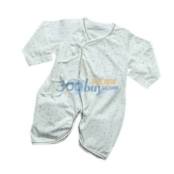 婴之谷宝宝衣服无缝绑带连身装 新生儿服装夏季T5105 橄榄 66码