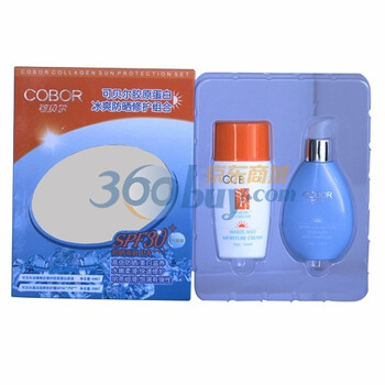 可贝尔胶原蛋白冰爽防晒修护组合套装(可贝尔SPF30+/PA+++防护霜50ml+可贝尔晒后修护原液50ml)