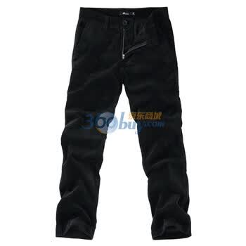 AK男装秋冬新品 灯芯绒休闲长裤11C212012黑色33