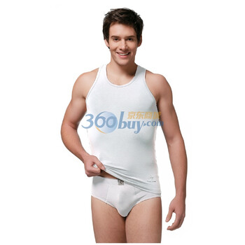 Hanes 恒达男式莫代尔氨纶背心BUM805A-美国专业内衣品牌-奥地利进口莫代尔纤维 白色 XXL超大号
