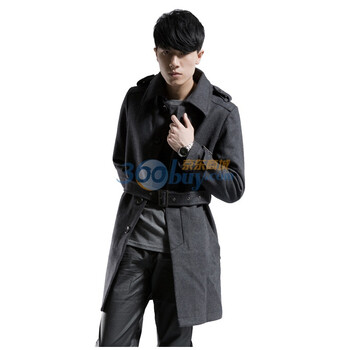 圣迪奥sdeerhe 男装 冬 优雅斯文极简毛呢大衣 0471807 深灰 XXL