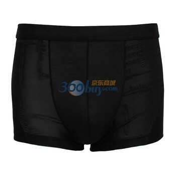 伊维雅/jemis 男士平角裤吸汗排汗呼吸内裤男底裤u12008 黑色 XL
